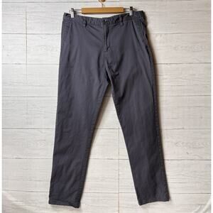 Vuori Pants Mens Size 36 Gray Collins Chino Cotton Blend Smoke Beryl Comfort
